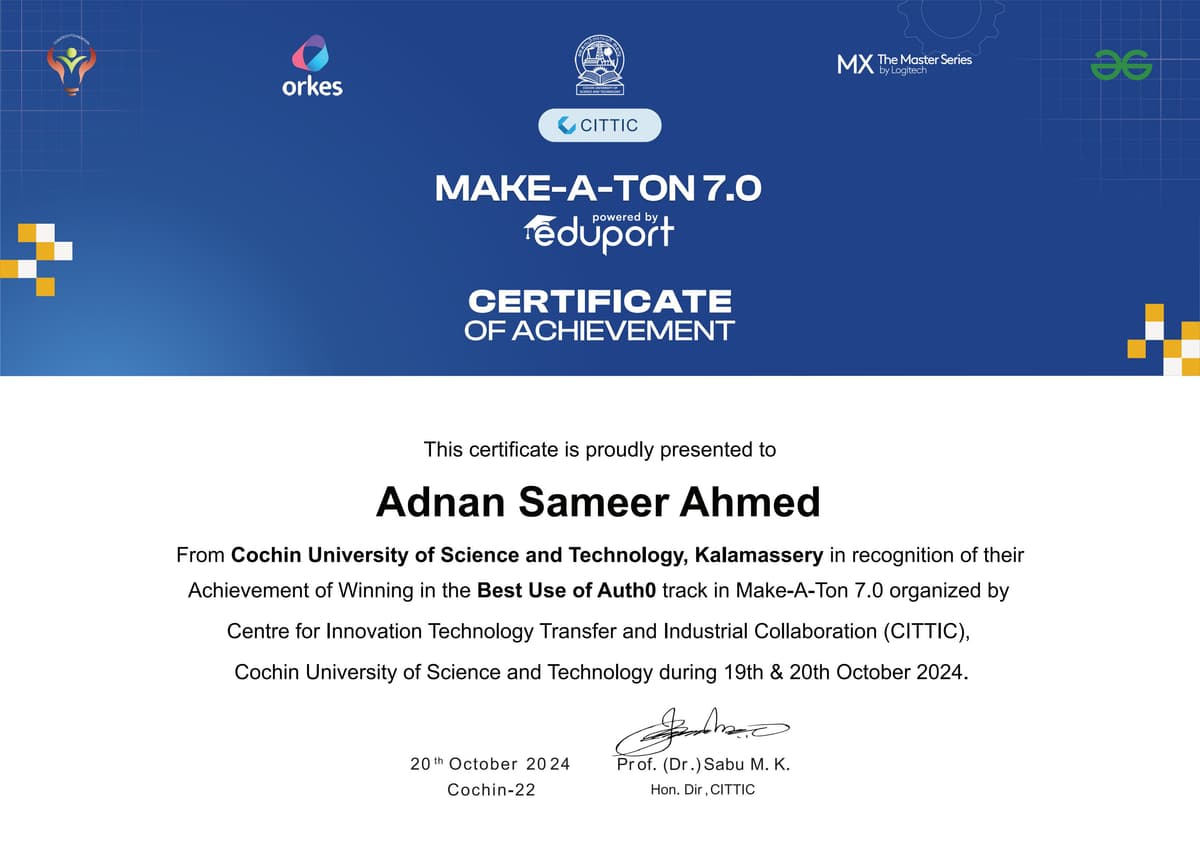 Make-A-Ton Certificate